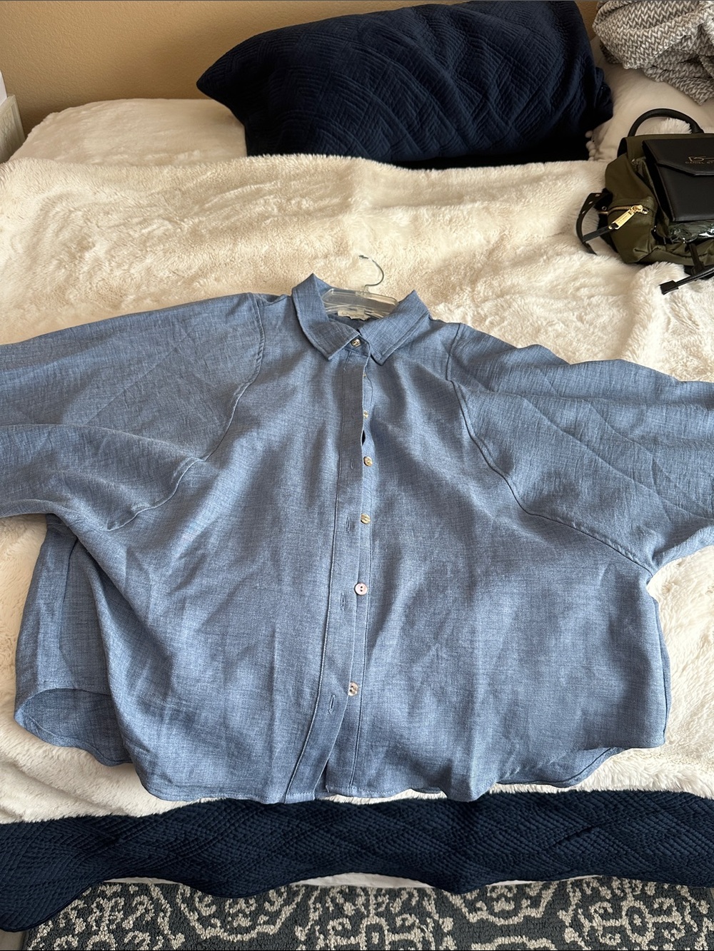Chenault Light Blue Button-Down Women's Shirt